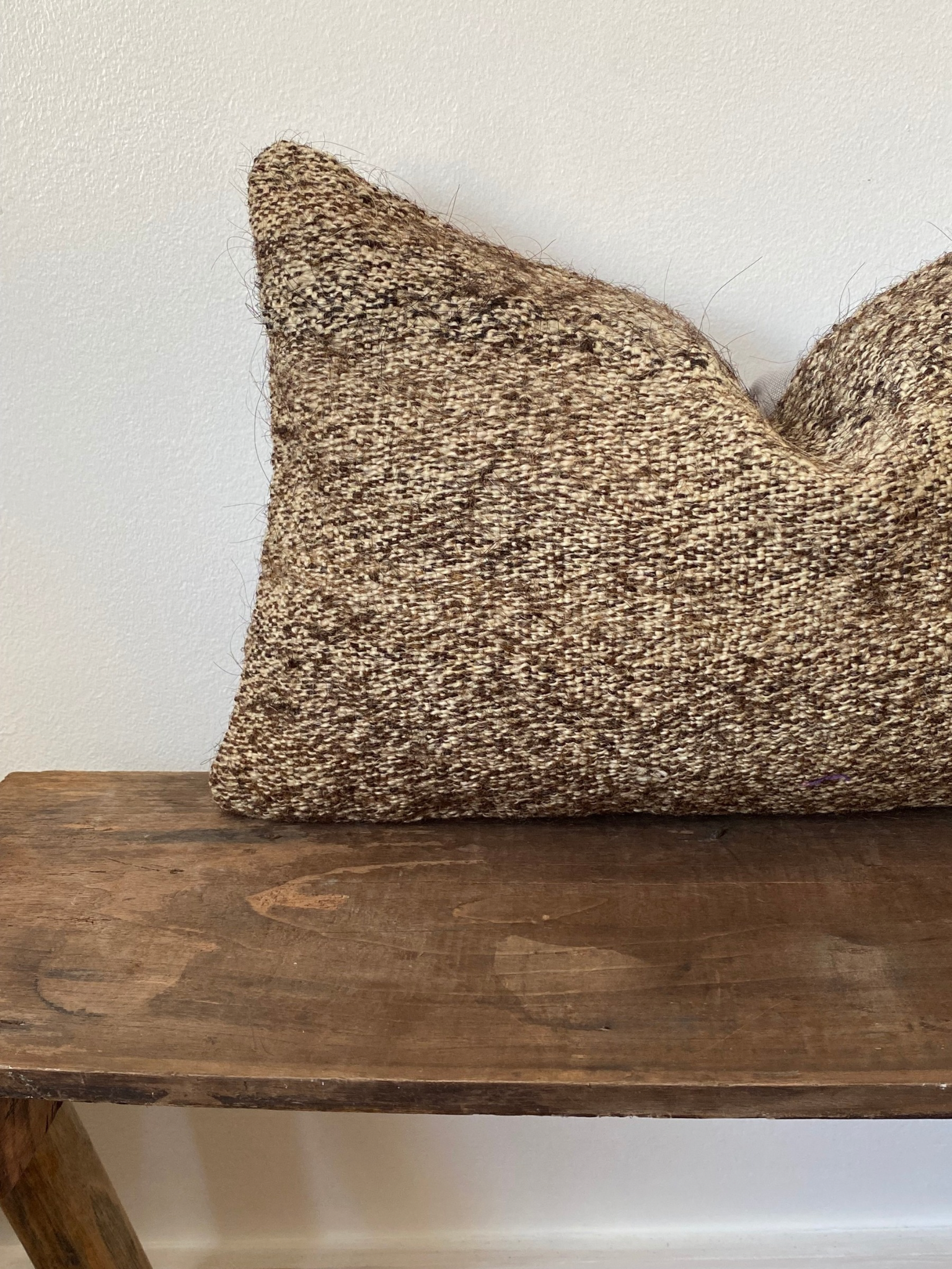 The Arin – Brown Vintage Turkish Kilim Lumbar Pillow Cover