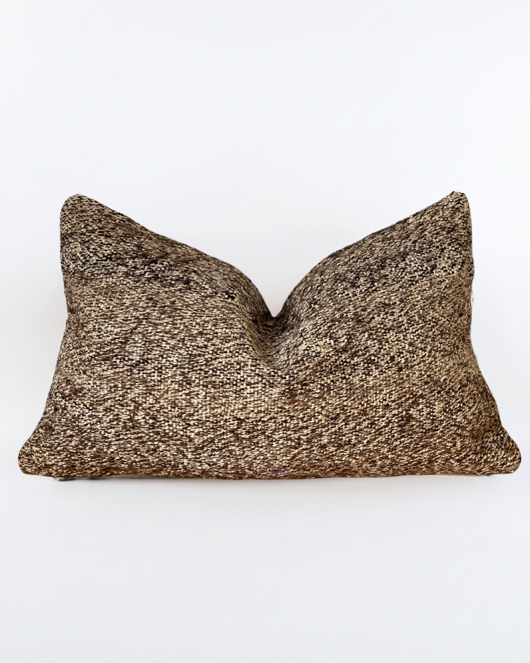 The Arin – Brown Vintage Turkish Kilim Lumbar Pillow Cover