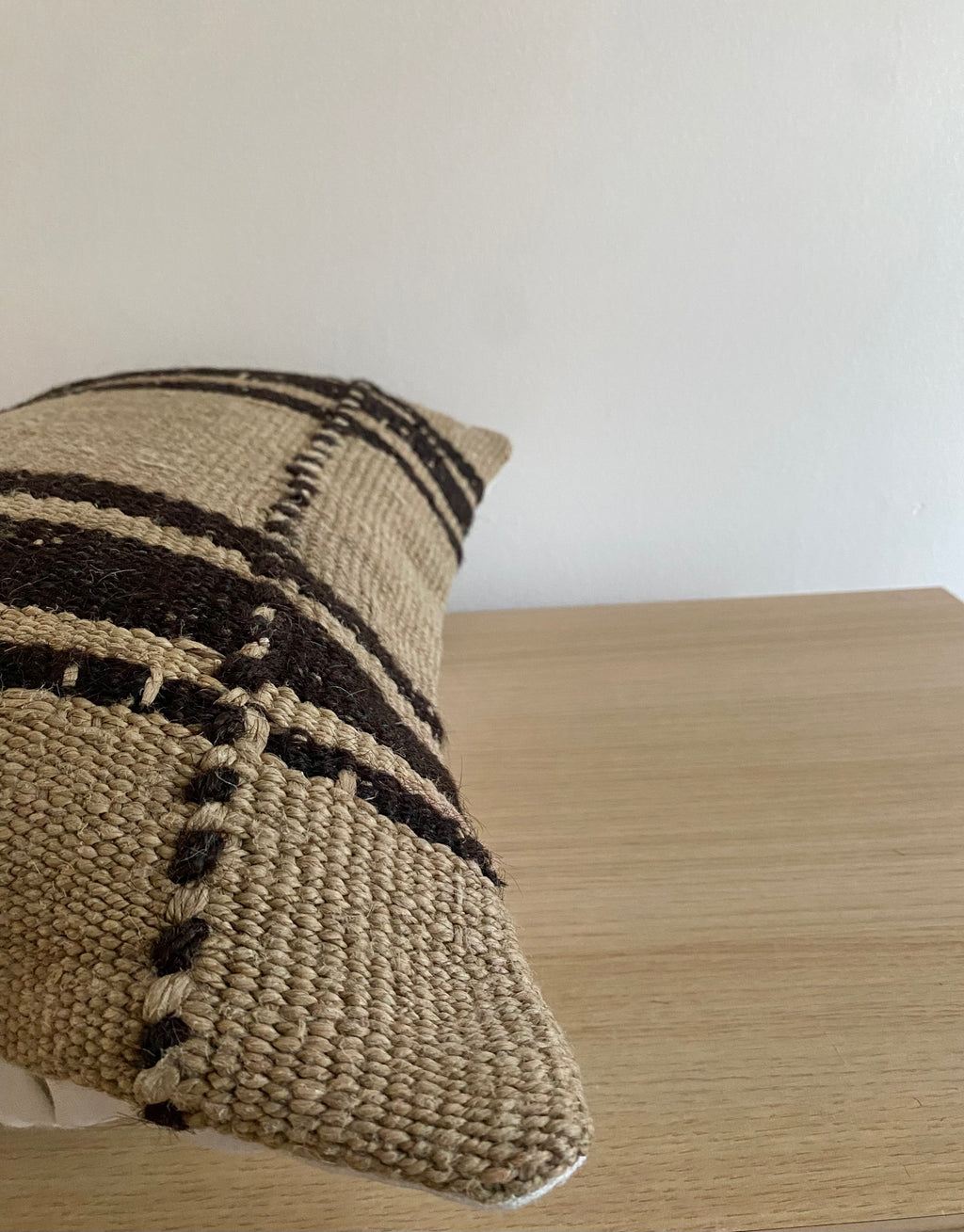 The Elvan Turkish Kilim Striped Pillow Cover