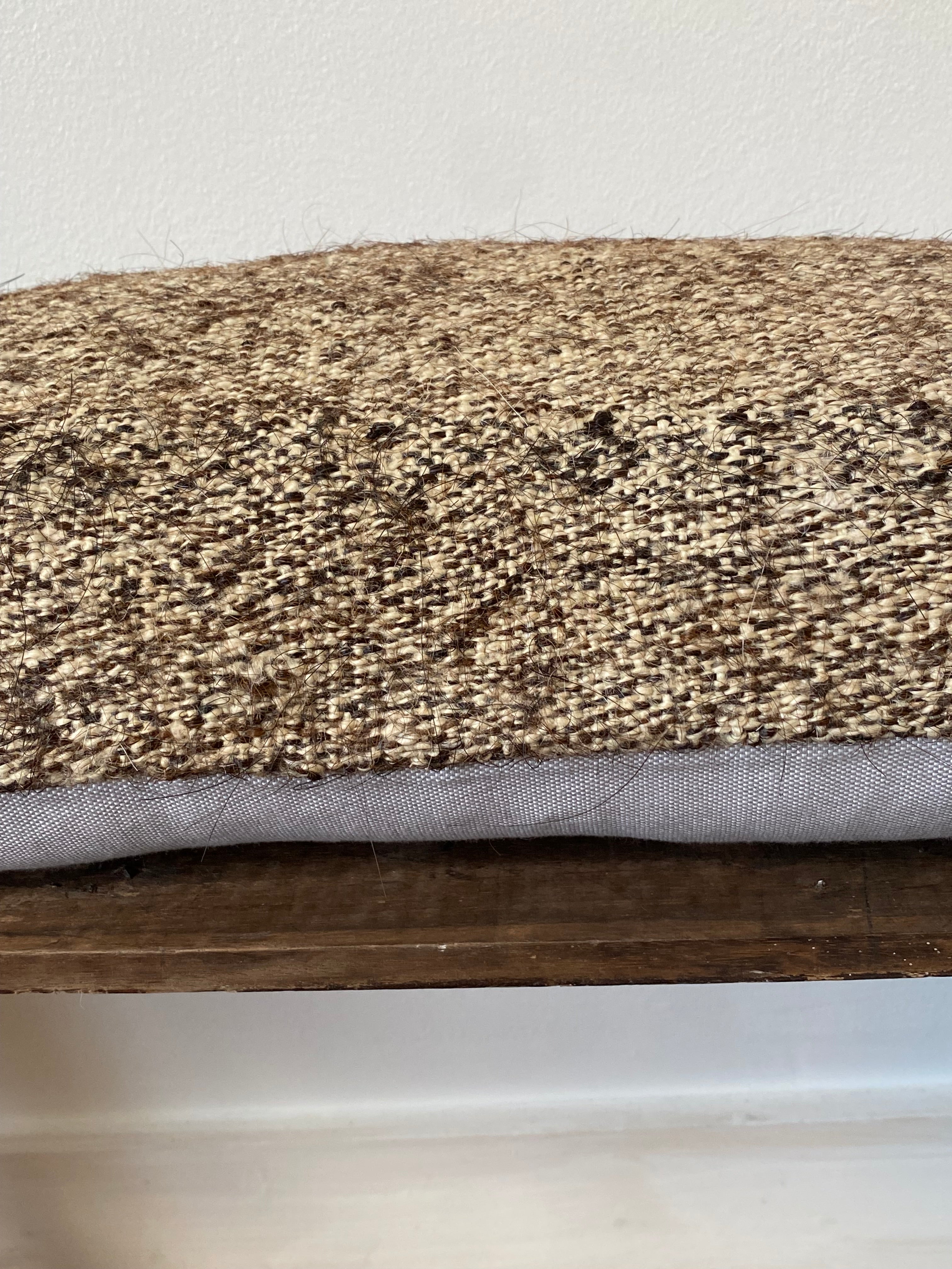 The Arin – Brown Vintage Turkish Kilim Lumbar Pillow Cover