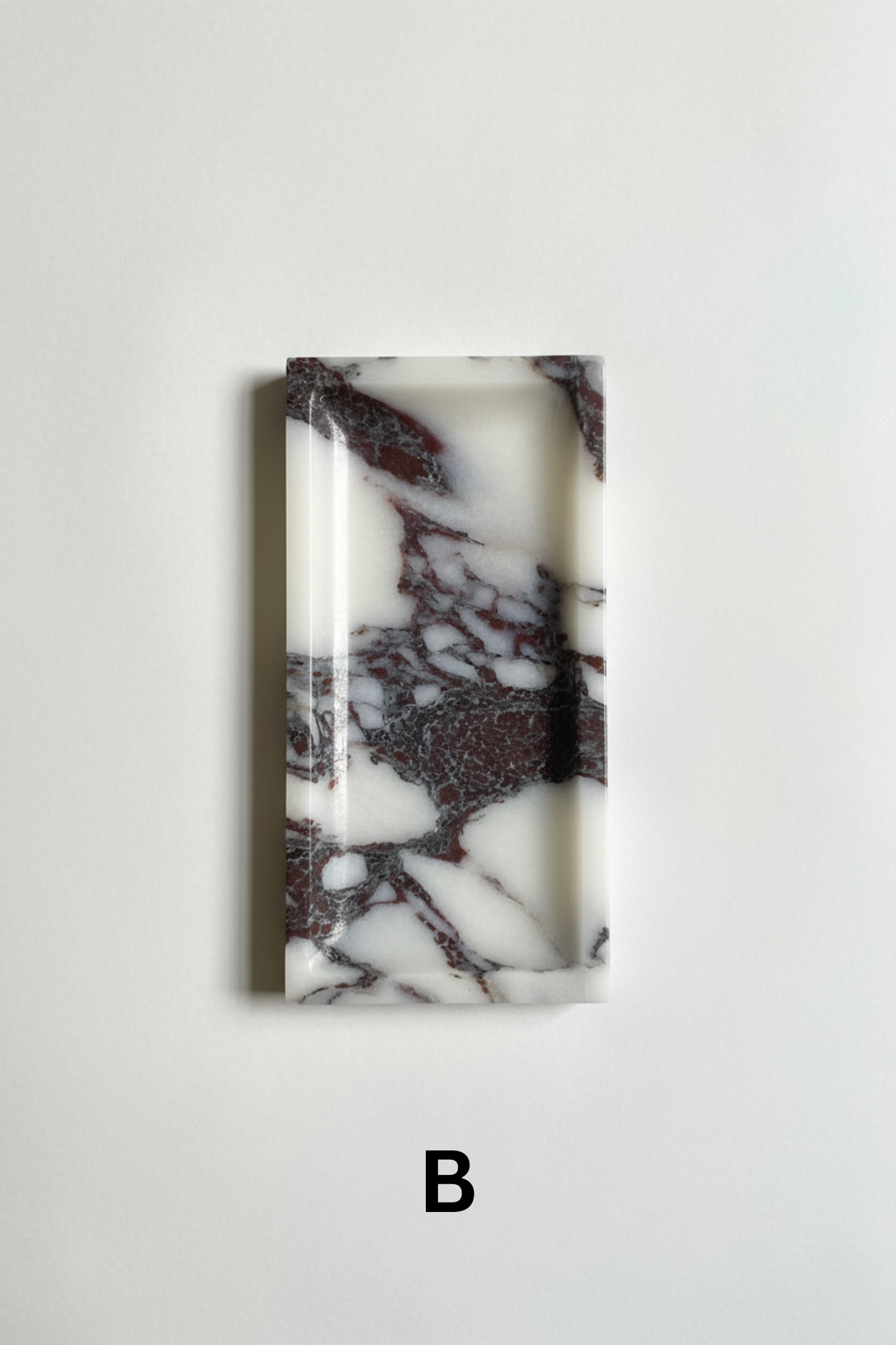 The Calacatta Viola Rectangular Marble Tray
