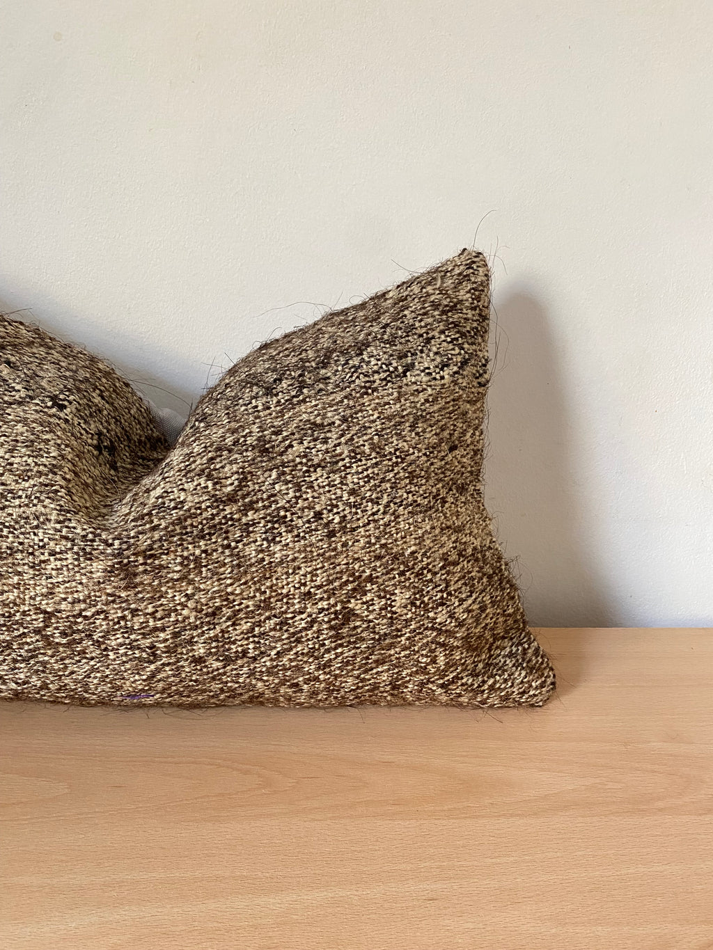 The Arin – Brown Vintage Turkish Kilim Lumbar Pillow Cover