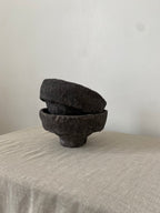 Black Handmade Paper Mache Bowl