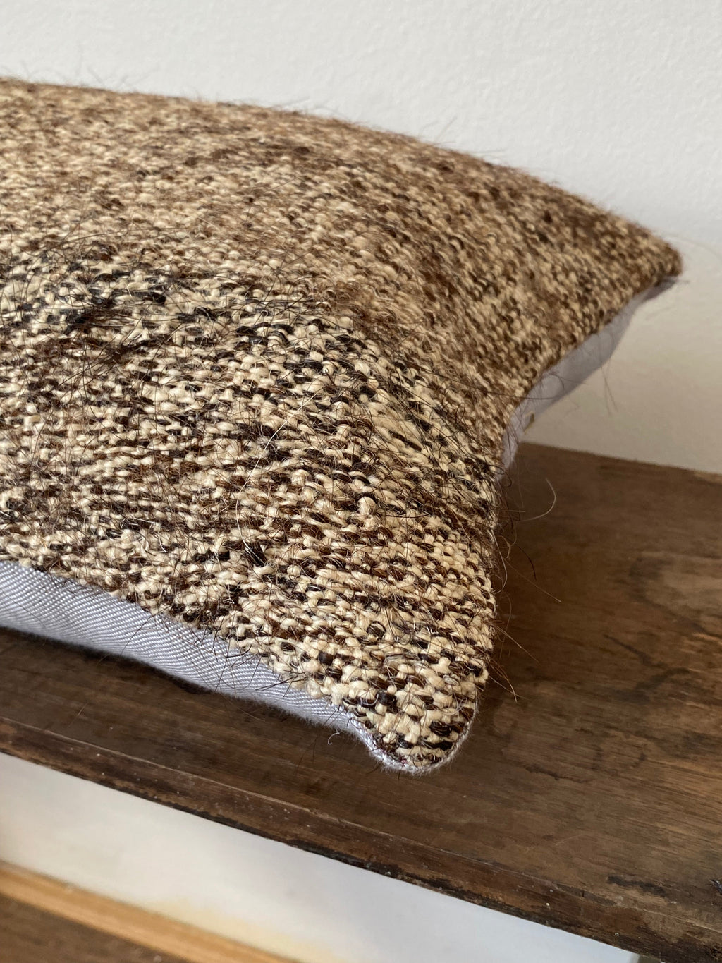 The Arin – Brown Vintage Turkish Kilim Lumbar Pillow Cover