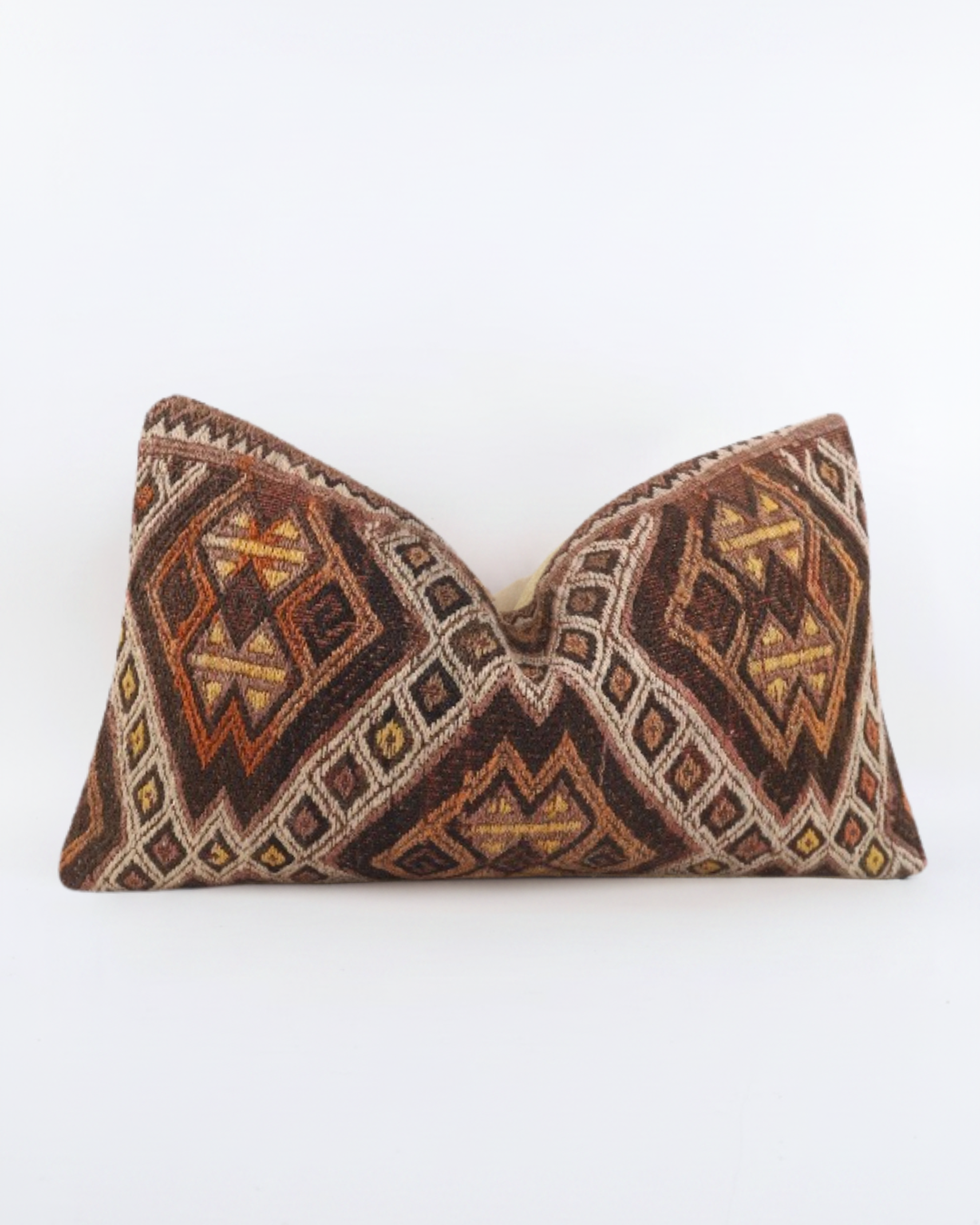 Anatolu Brown Turkish Kilim Pillow Cover