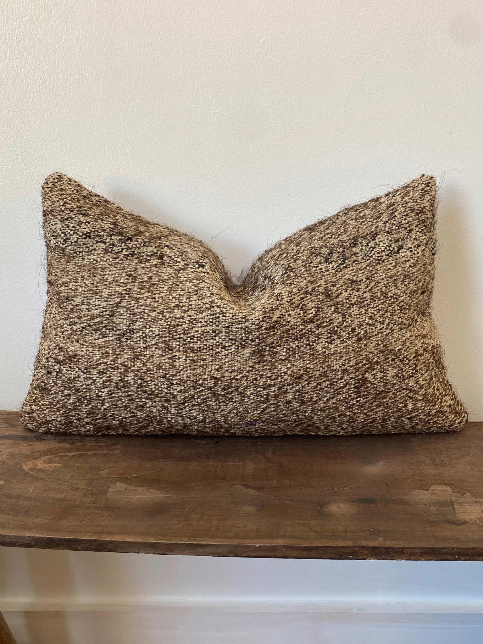 The Arin – Brown Vintage Turkish Kilim Lumbar Pillow Cover