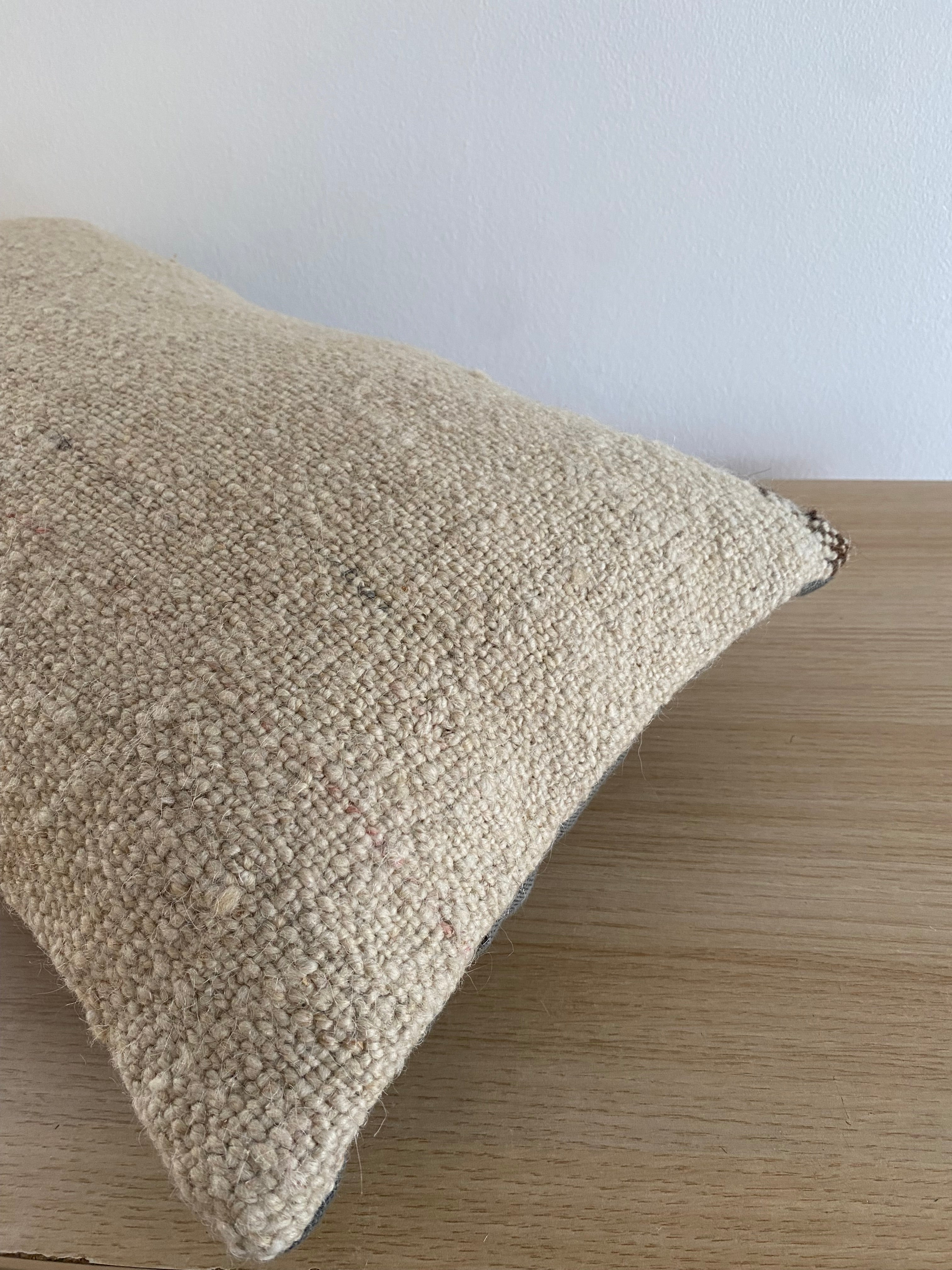 The Alara Cushion – Cream Turkish Kilim Cover