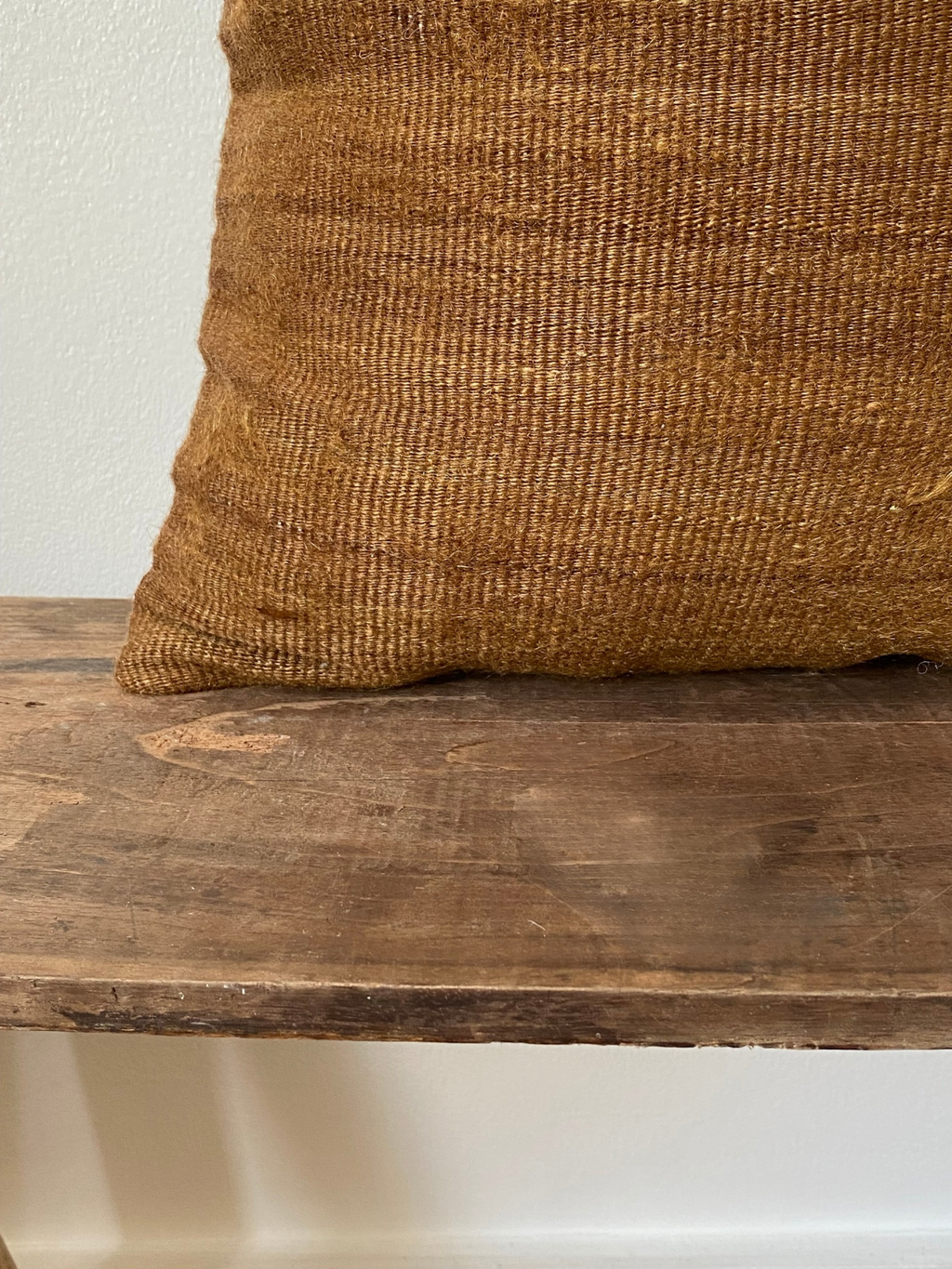 Caramel Cushion Cover - Vintage Turkish Kilim & Goat Hair