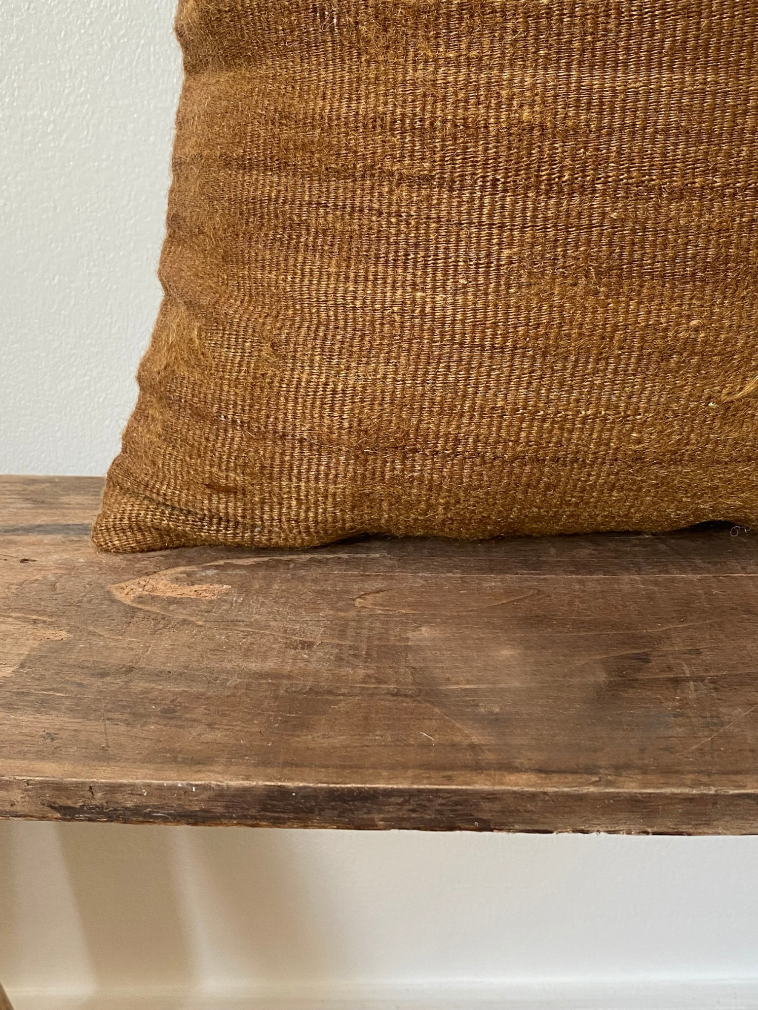 Caramel Cushion Cover - Vintage Turkish Kilim & Goat Hair