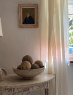 Papermache Bowl decorative bowl in natural paper mâché, perfect for organic modern interiors, minimalist styling, and sculptural home accents.