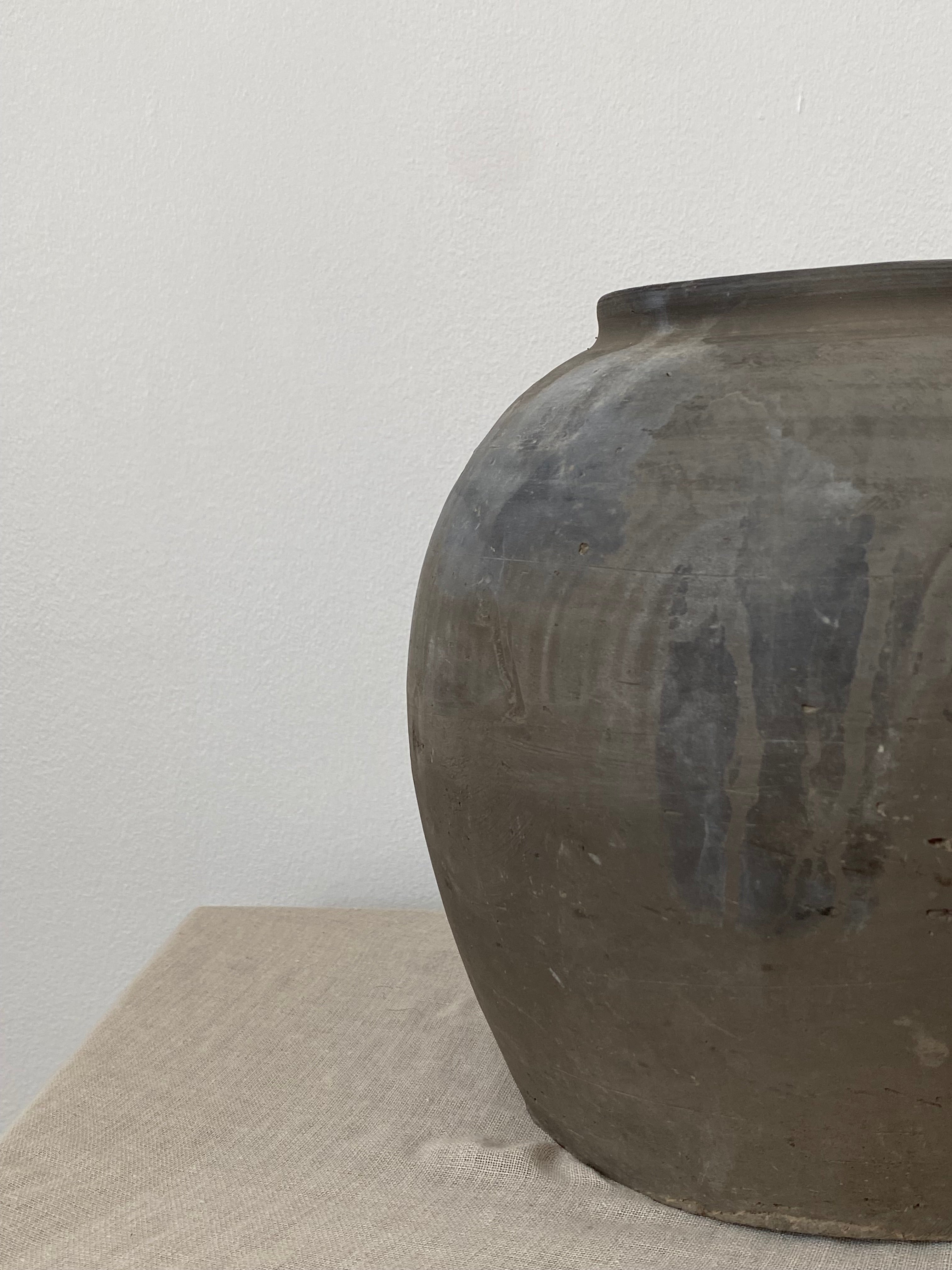 Malida Decor Eira Antique Terracotta Clay Pot on a linen cloth