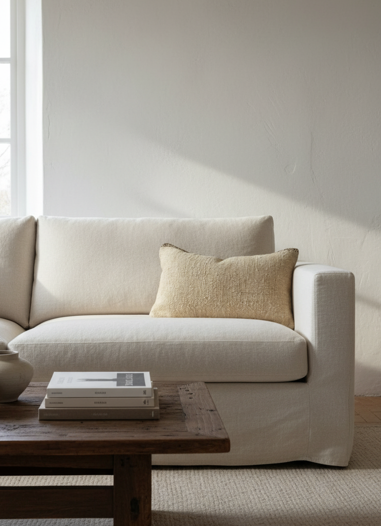 The Alara Cushion – Cream Turkish Kilim Cover