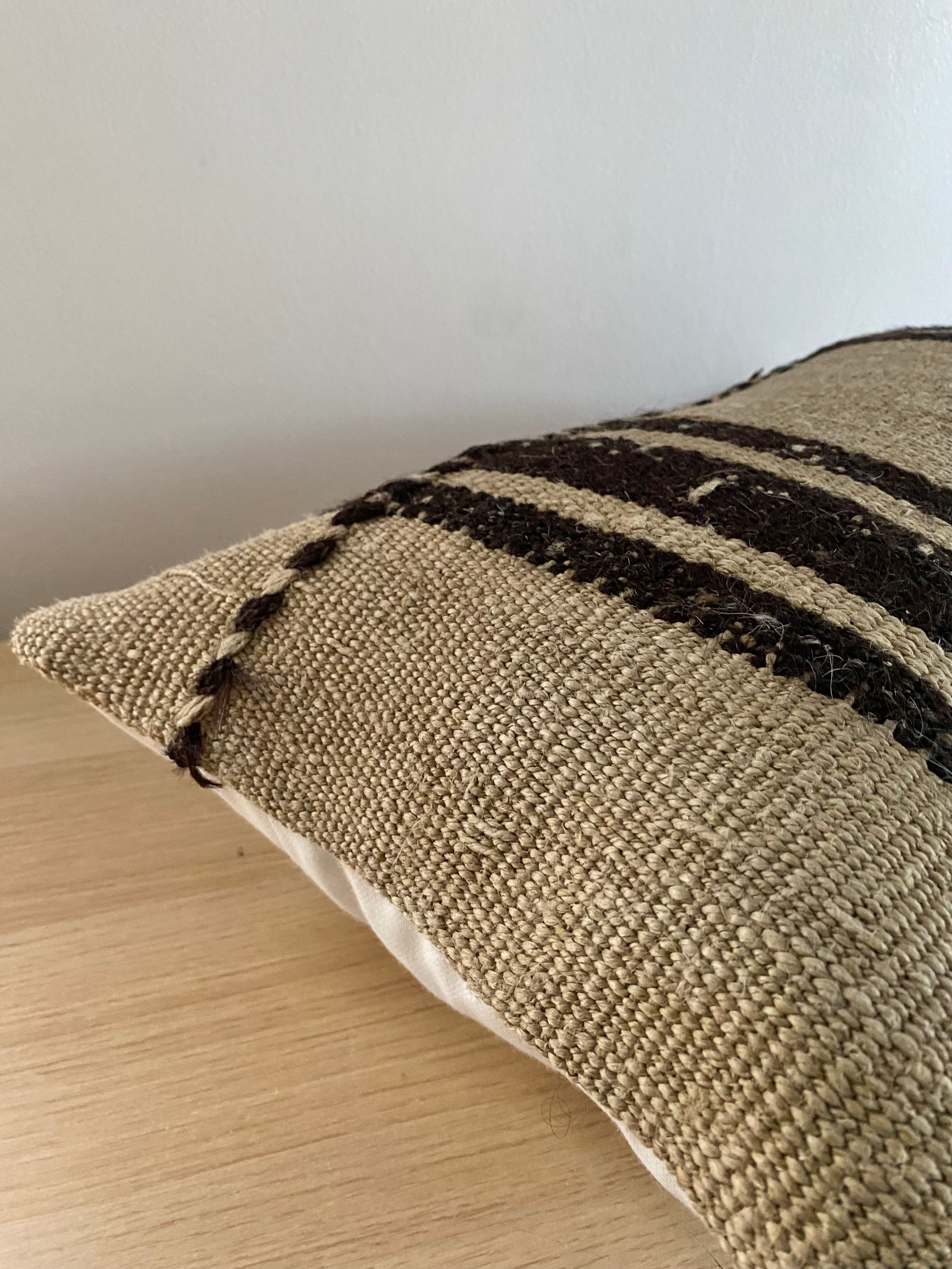 The Elvan Turkish Kilim Striped Pillow Cover