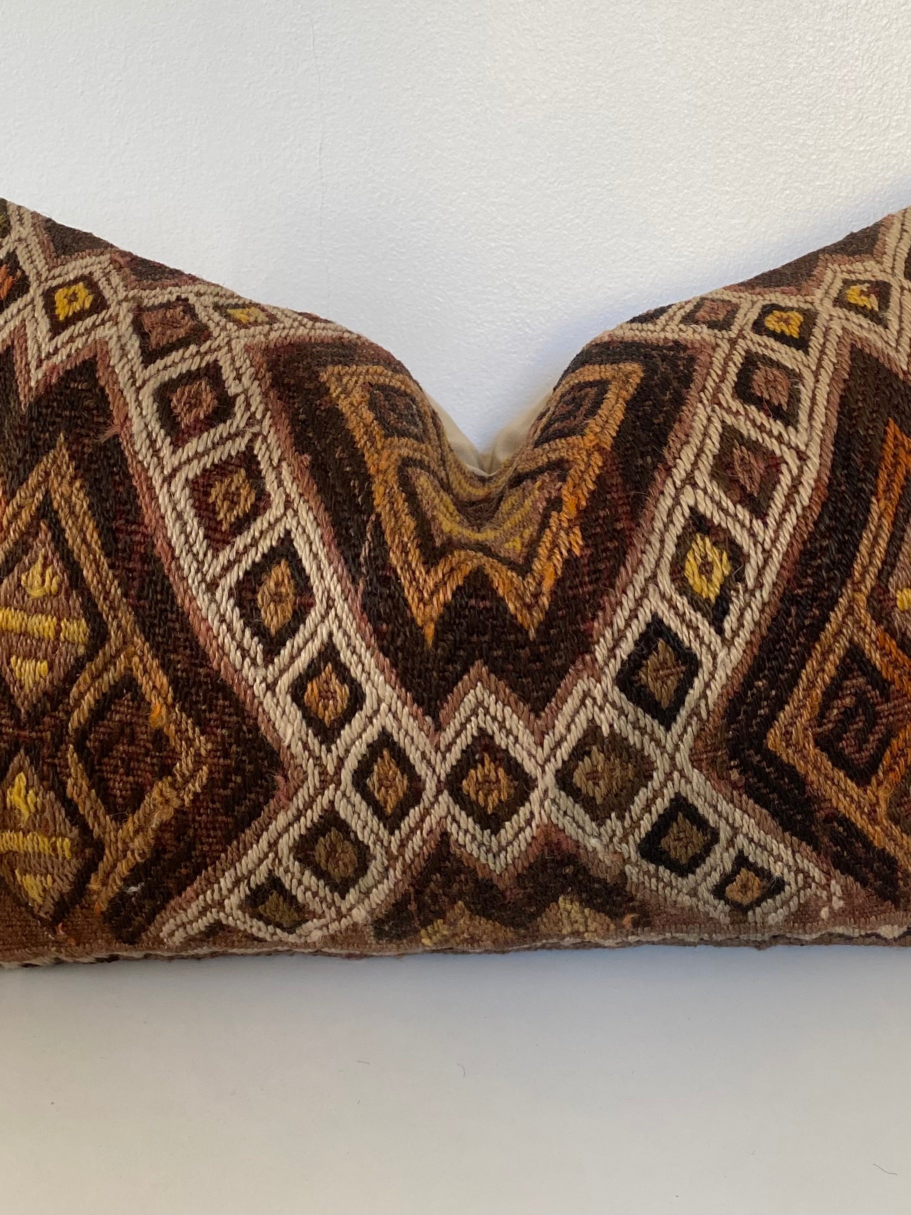 Anatolu Brown Turkish Kilim Pillow Cover