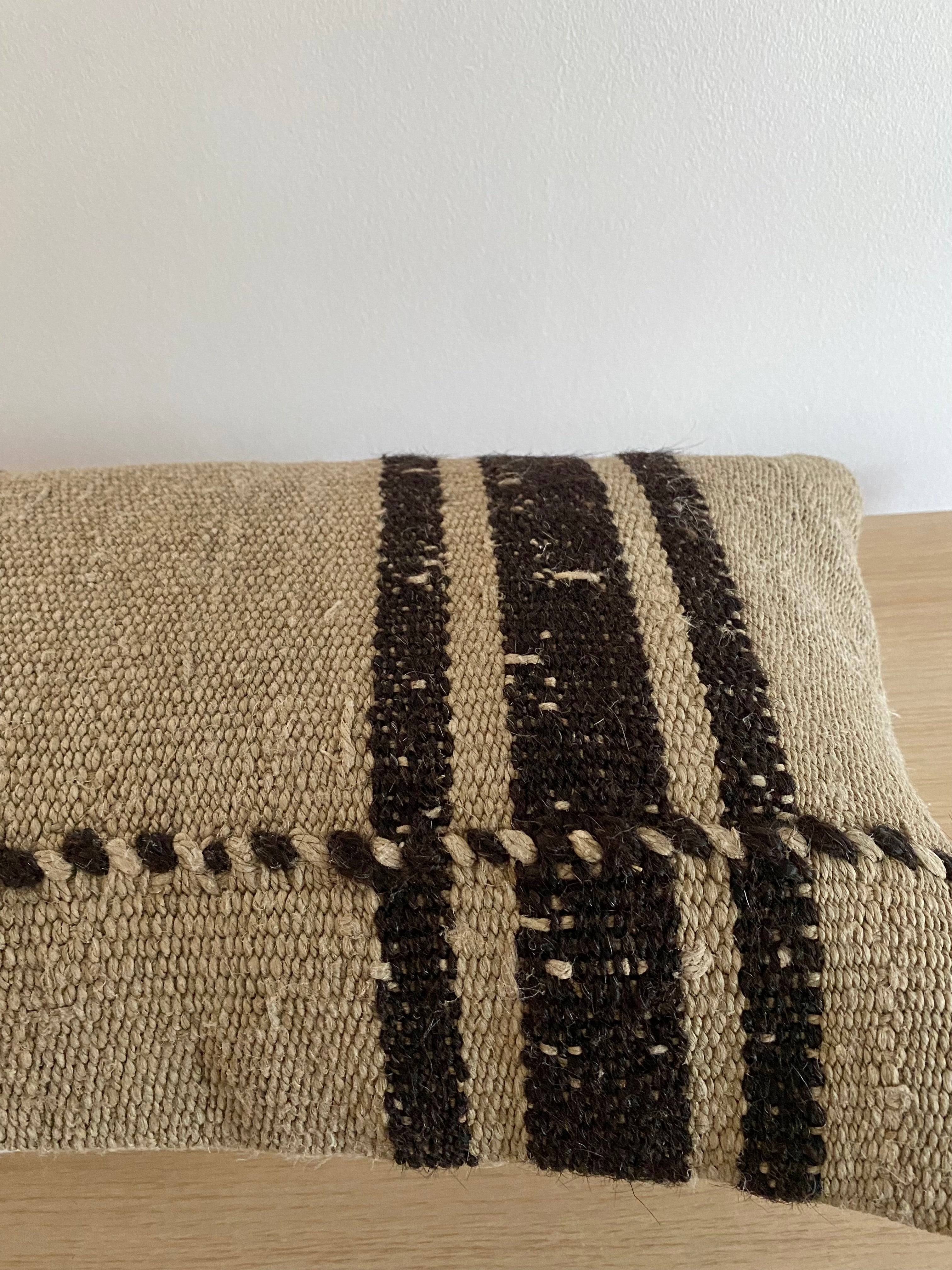 The Elvan Turkish Kilim Striped Pillow Cover