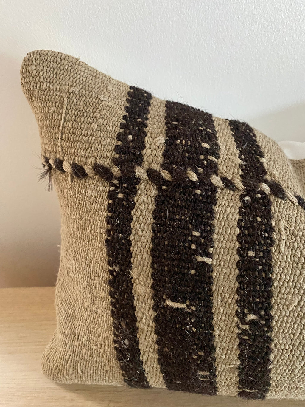 The Elvan Turkish Kilim Striped Pillow Cover