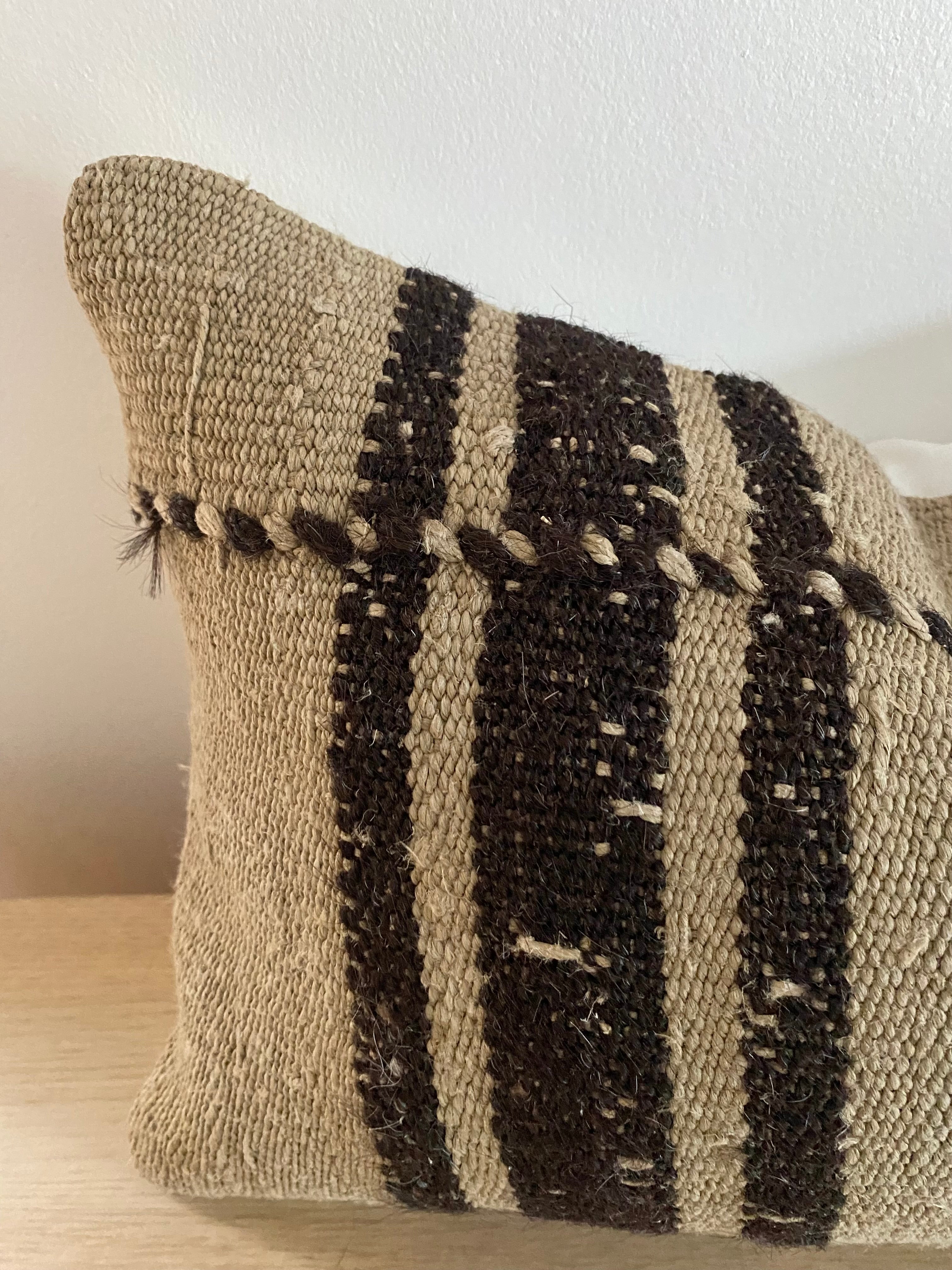 The Elvan Turkish Kilim Striped Pillow Cover