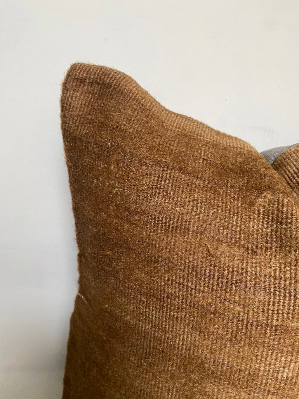 Caramel Cushion Cover - Vintage Turkish Kilim & Goat Hair