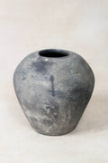 Antique Terracotta Clay Pot Grey tokay pot on a white background