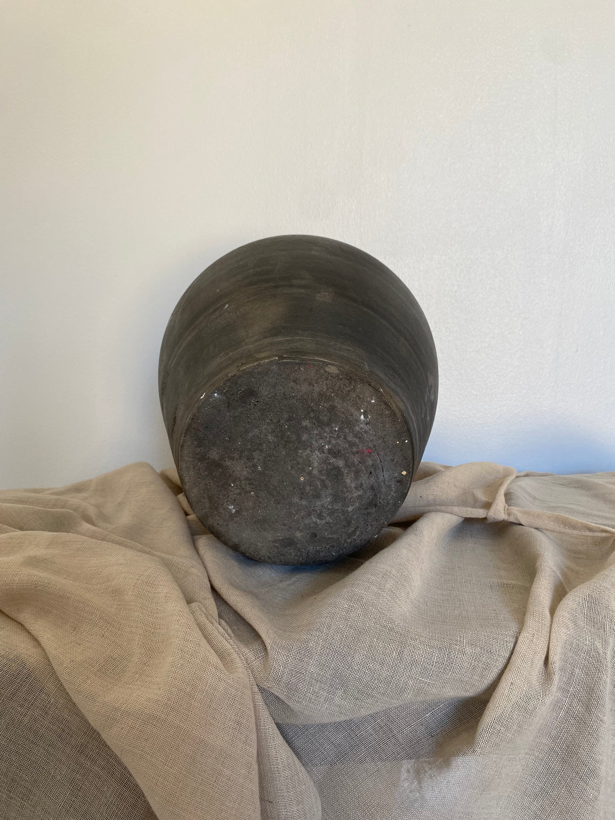 Audrey Black Earthenware Clay Pot | Antique Style