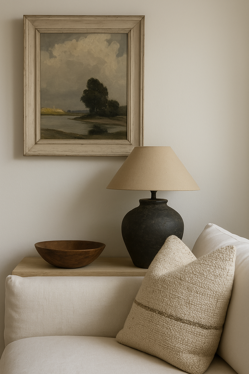 Handmade Antique Wooden Fruit Bowl, Medium size