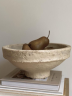 Papermache Bowl decorative bowl in natural paper mâché, perfect for organic modern interiors, minimalist styling, and sculptural home accents.