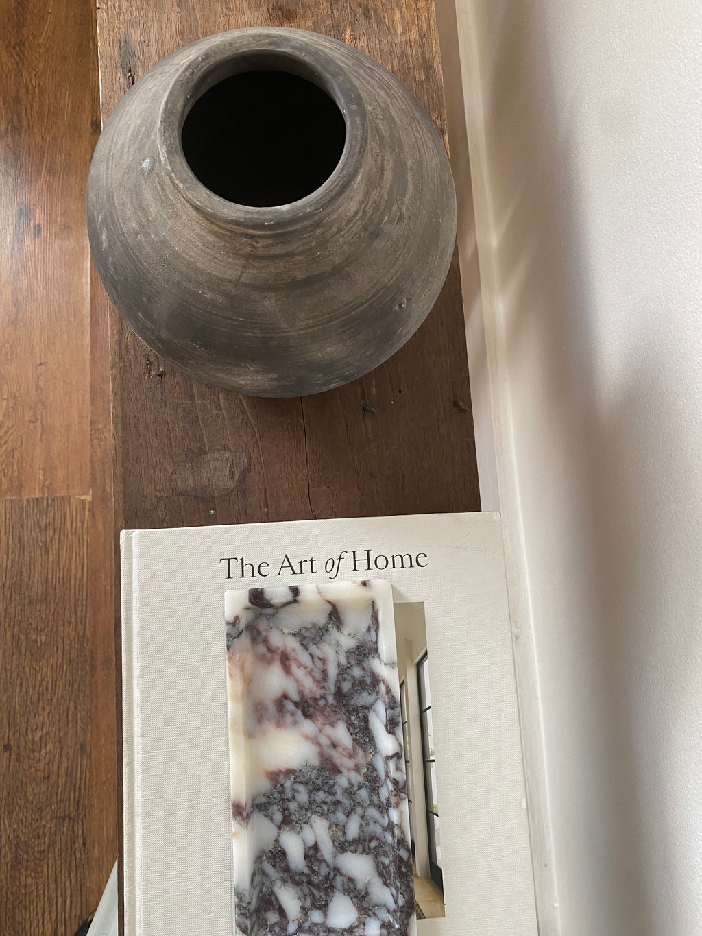 Rectangular Marble Tray on a book