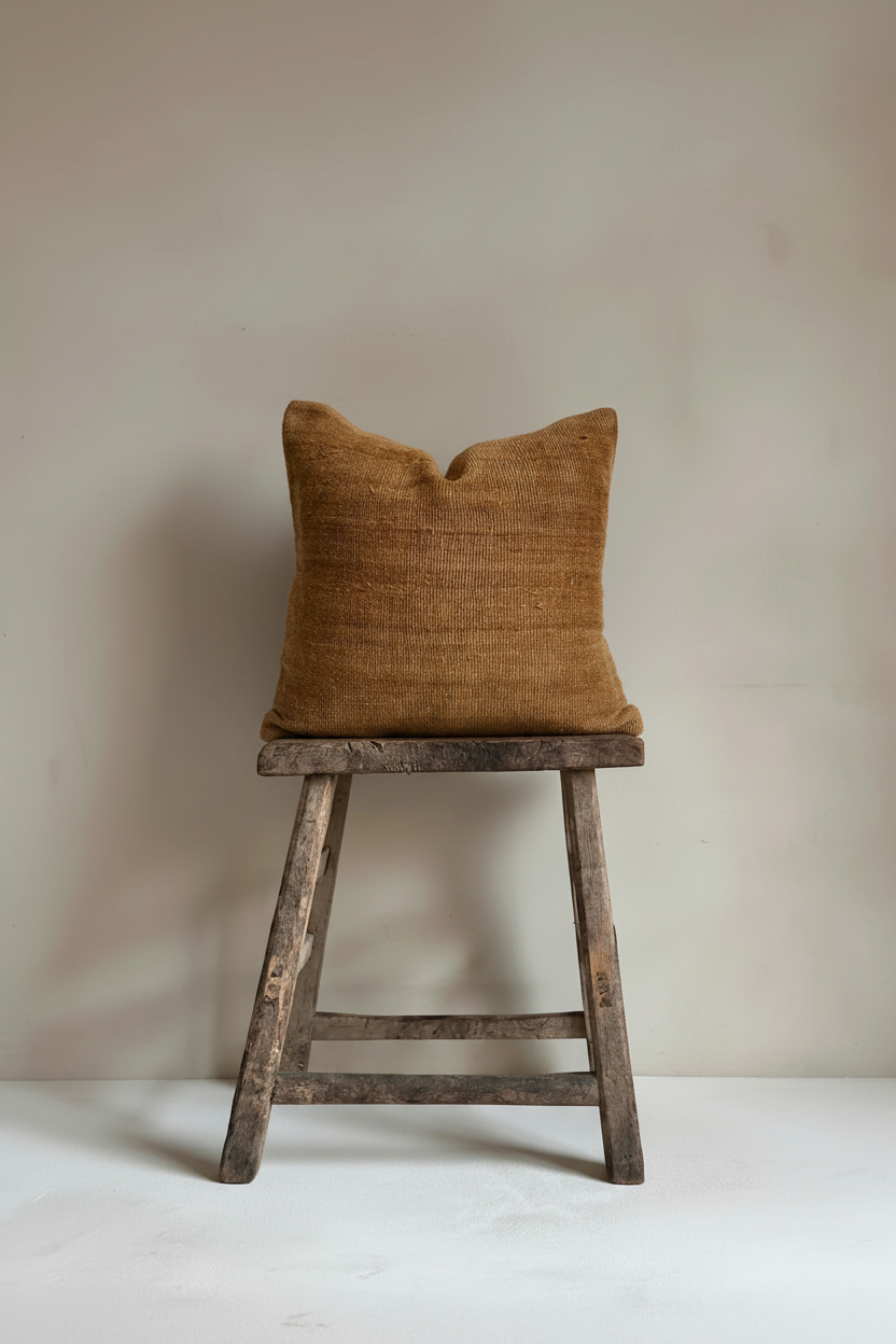 Styled stool with cushion